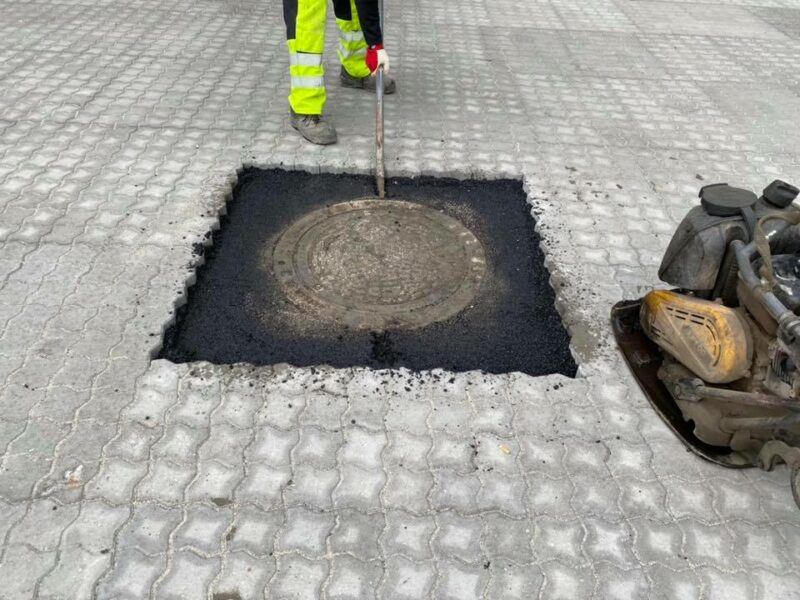 Håndlegging av asfalt
